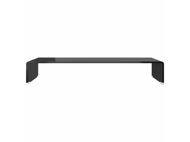  Meuble tv - banc tv - meuble de rangementsupport pour moniteur 80x30x13 cm verre noir  - Conforama C