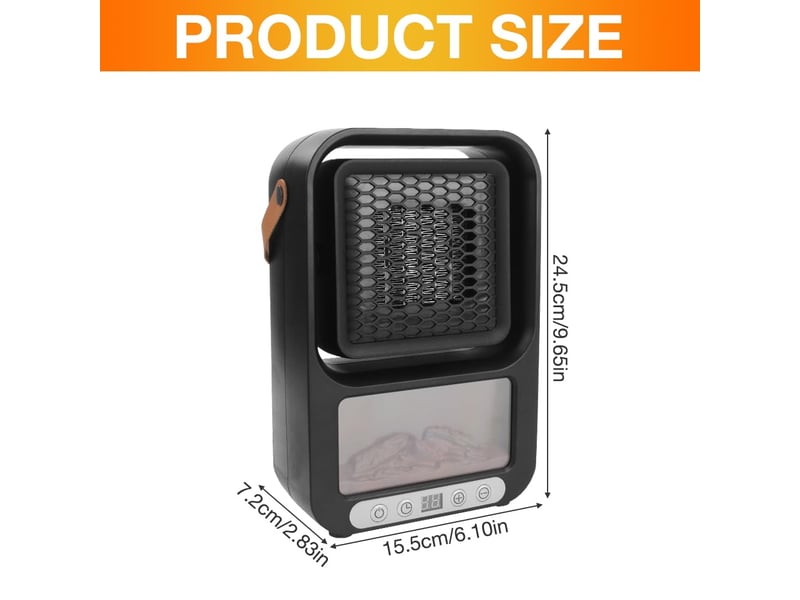  Chauffage soufflant céramique, télécommande, température réglable, minuterie, oscillation 360°  - Conforama C