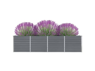 Jardinière - bac à fleurs 320x40x77 cm acier galvanisé gris