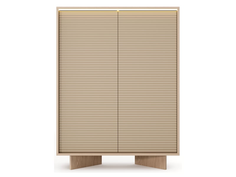  Crédence hasota, buffet 4 étagères, 104x40x138h cm chêne marron Hasota - Conforama E