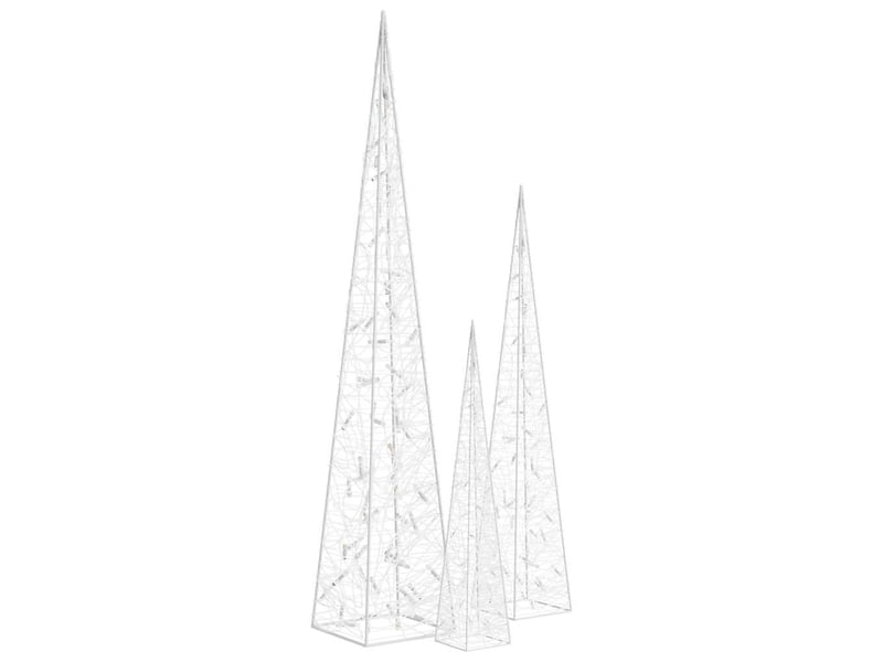 Jeu de cônes lumineux à led acrylique bleu 6090120 cm cf62207 - Conforama C