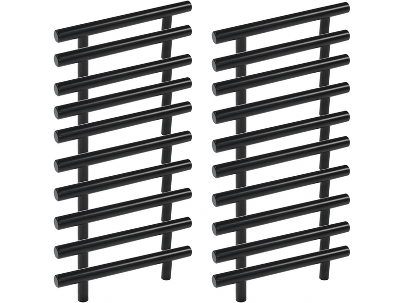 Poignée pour meubles - poignée - acier inoxydable - 20 pièces - distance entre les trous 160 mm - noire - Conforama E