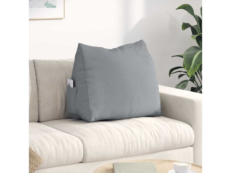  Coussin de dos, coussin de dossier gris clair 60 x 20 x 50 cm tissu cf54678  - Conforama B