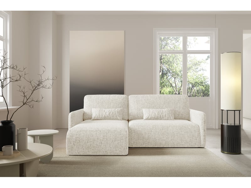  Canapé d'angle convertible livello l beige  - Conforama B