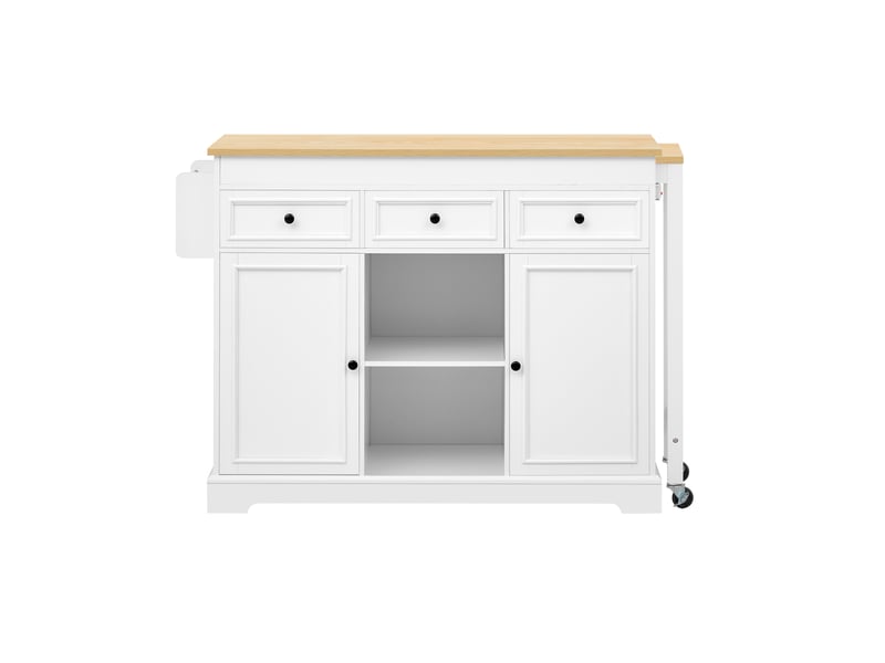  Desserte de cuisine à roulettes avec plateau extensible, 3 tiroirs et étagères pour cuisine, 112 × 45 × 92 cm  - Conforama A