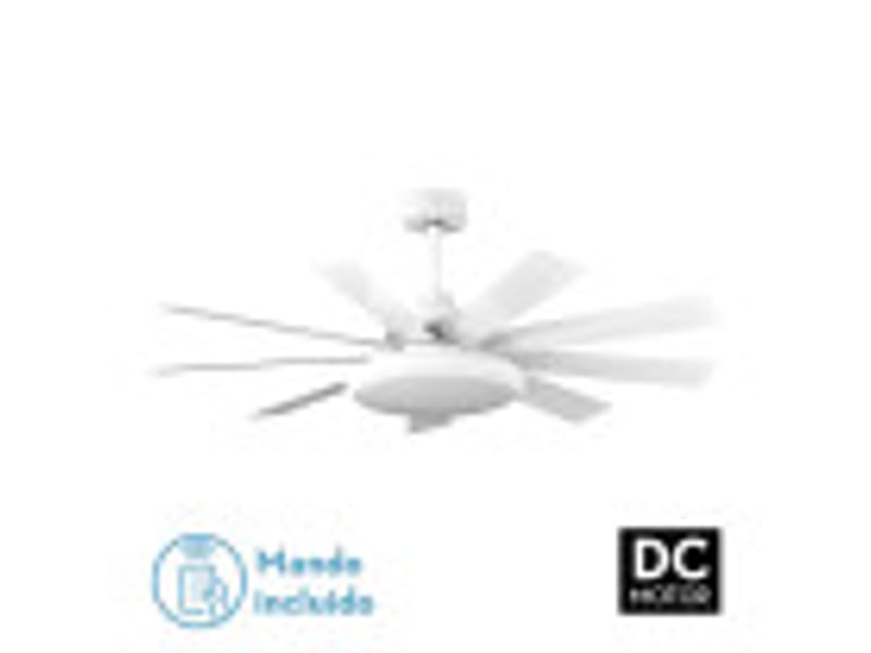  Ventilateur de plafond fabrilamp pireo dc blancblancblanchêtre 9 pales 132 cm 6 vitesses led 36 w télécommande 185391968 - Conforama B