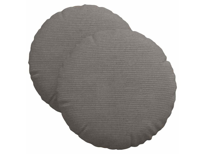 Lot de 2 coussins de siège, coussins décoratifs tissu en velours côtelé gris clair cf59796 - Conforama A