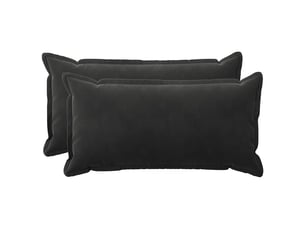 Lot de 2 coussins avec oreiller, coussins décoratifs houten noir fløjl cf51073