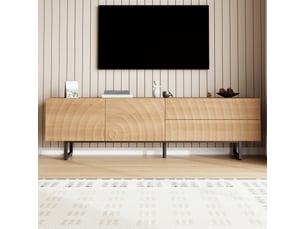 Meuble tv coloris bois clair 180 cm <strong></strong> <strong></strong>