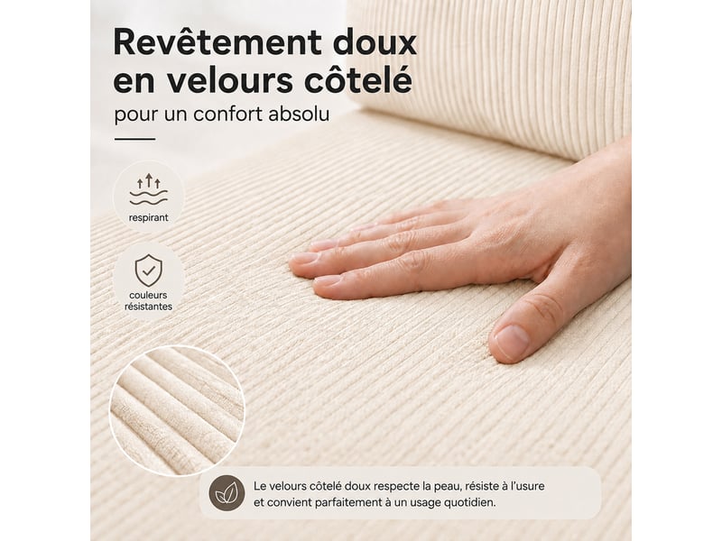 Canapé-lit pliable sans cadre, en tissu velours - Conforama D