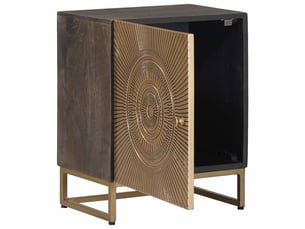 Table de chevet - cabinet de chevet - table de nuit faite main marron café 40 x 30 x 50 cm