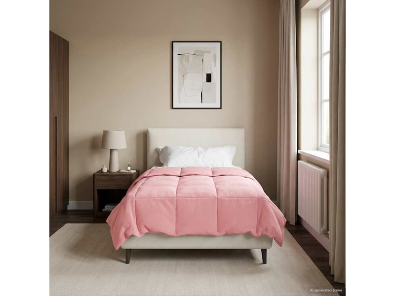  Duvet - couette complet toute l'année 155 x 220 cm 4 saisons rose  - Conforama D