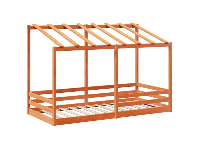 Lit pour enfants - lit jeune sans matelas  marron 80x200 cm pin massif  - Conforama C