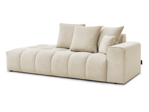 Canapé droit fixe BOBOCHIC MONT-BLANC 4 places Velours beige
