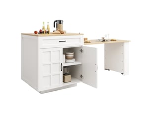 Table coloris blanc <strong></strong> <strong></strong> - 133 cm