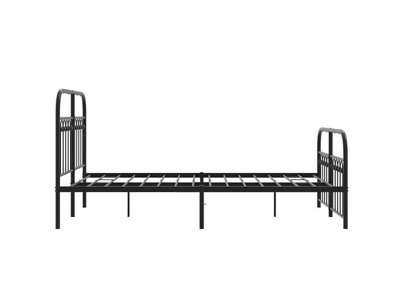 Lit double- lit adulte - cadre de lit métal sans matelas avec pied de lit noir 120x190cm - Conforama D