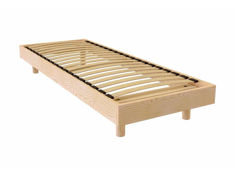 Sommier à Lattes Epsilon 160x200 - 40 Lattes En Bois - Fabrication Française - Cadre Métal Solide - Livraison à Domicile