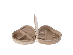 Boîte à bijoux cœur oto 15cm beige