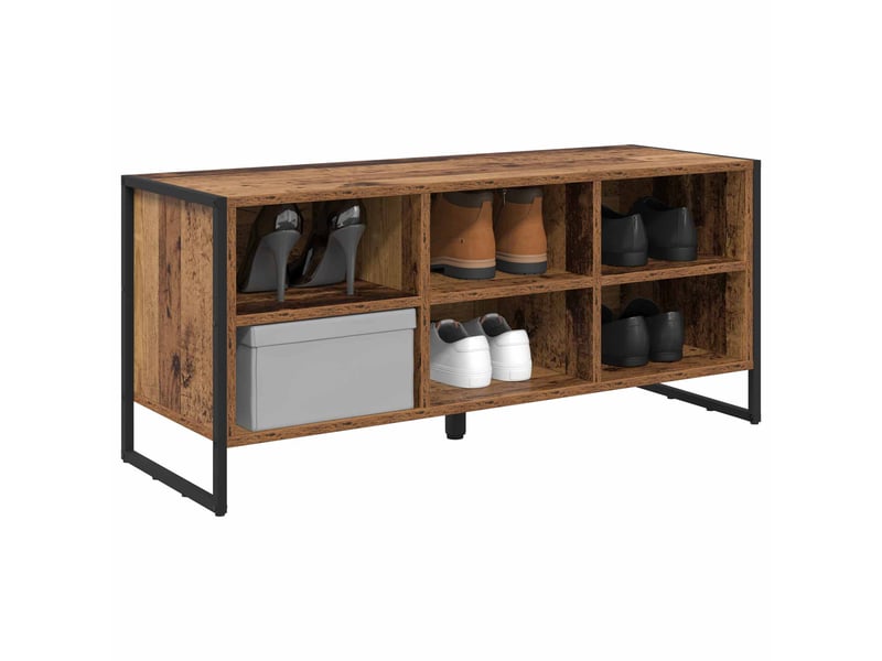  Banc à chaussures, meuble à chaussures 100x35x44 cm bois d'ingénierie shl782  - Conforama C