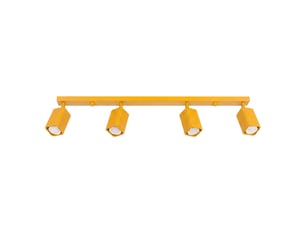 Plafonnier rayo 4l jaune aluminium moderne 16.5x81x6cm