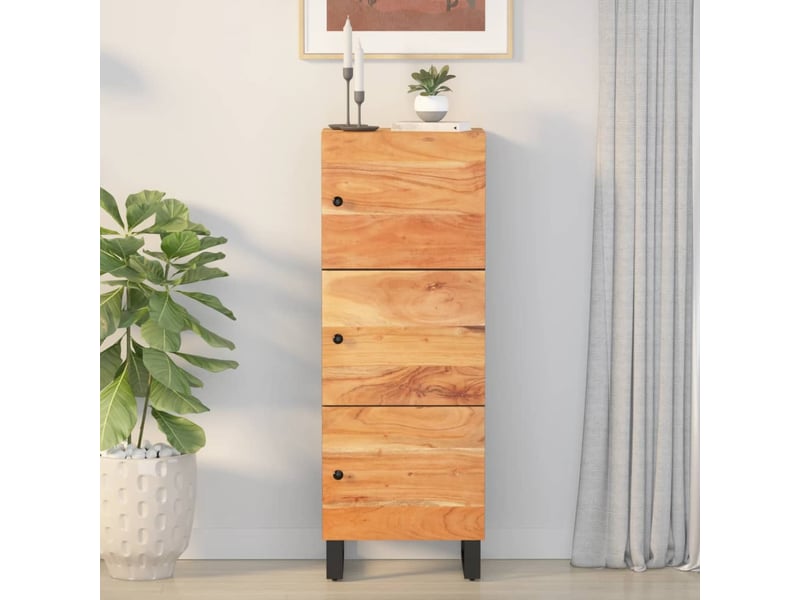  Buffet - bahut - meuble de rangement avec 3 portes 40x33x110 cm bois massif d'acacia et fer  - Conforama B
