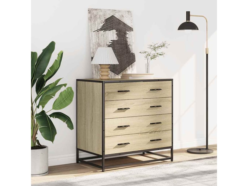  Commode chambre adulte, armoire à tiroirs chêne sonoma 70x41x70cm bois d'ingénierie shl867  - Conforama C