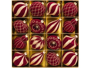Lot de 16 boules de noël 8 cm, décorations suspendues pour sapin de noël, ornements de fête pour maison, vin