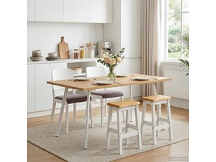 Tabouret de bar, chaise de bar haut ekai 2 pc blanc 40x29x63 cm