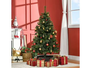 Sapin arbre de noël artificiel 150 cm 665 branches + support pied vert