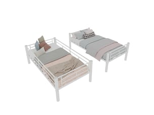 Lit superposé 90x190 cm <strong>HAUSS SPOLE</strong>  <strong></strong> coloris blanc