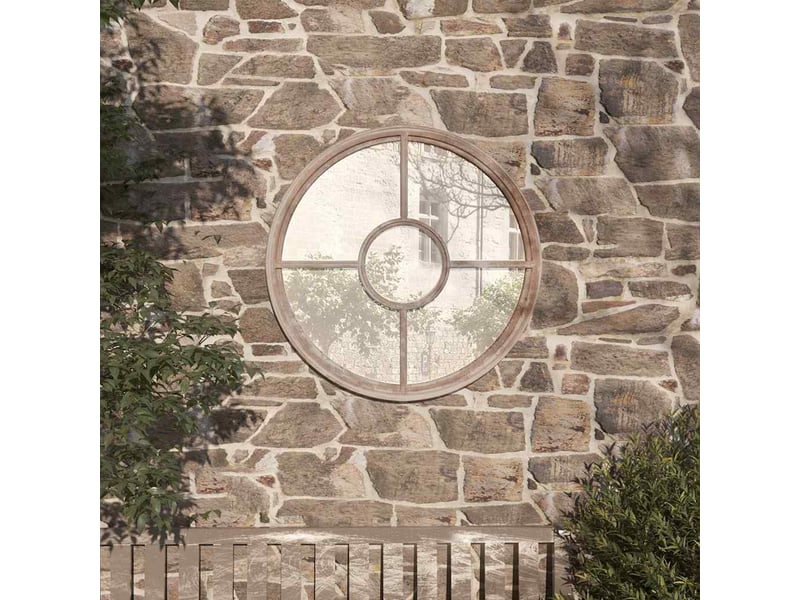  Miroir de jardin, miroir décoratif sable 60x4 cm fer rond utilisation extérieure cf62721  - Conforama B