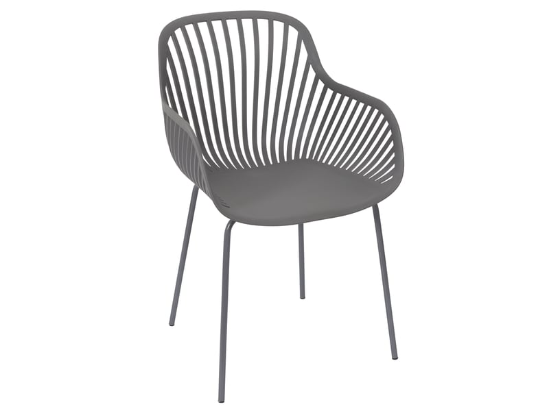Lot de 2 fauteuils - home deco factory - ibiza - extérieur - gris - Conforama A