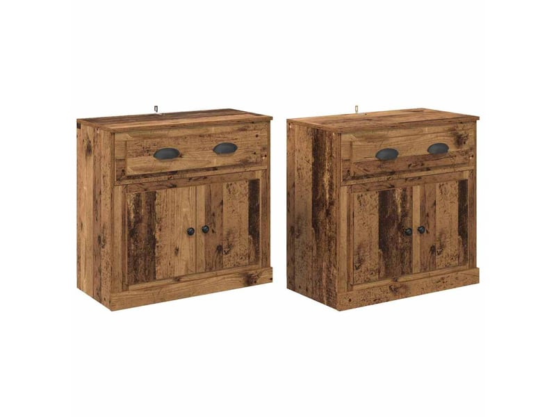 Buffet - bahut - meuble de rangements 2 pc bois ancien 70 x 35,5 x 67,5 cm bois d'ingénierie - Conforama A