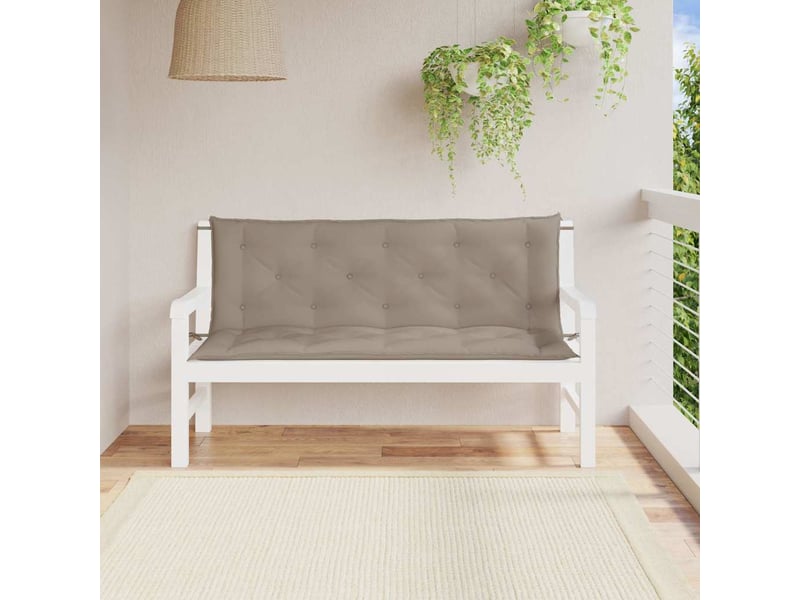  Coussin de banc de jardin, coussin d'assise taupe 150x(50+50)x7 cm tissu oxford cf52832  - Conforama D