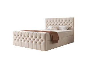 Lit coffre 140x200 cm IDOHOME JOLIE coloris blanc
