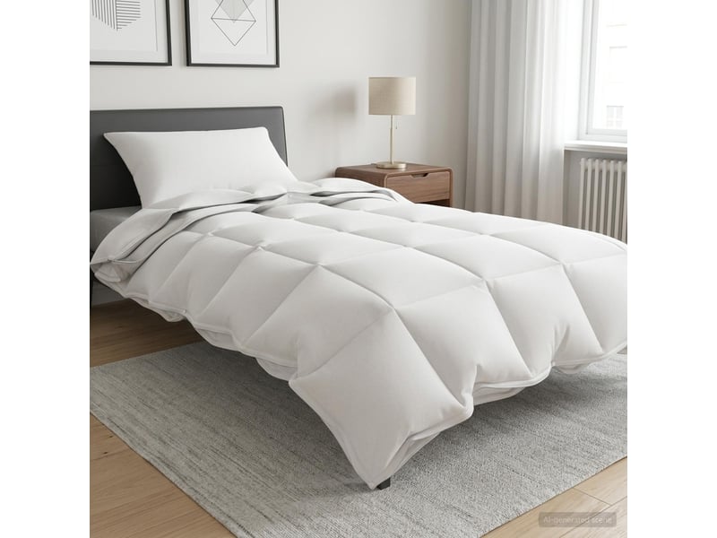  Ensemble de duvet annuel 2 pcs - couette 137 x 200 cm toutes saisons blanc  - Conforama B