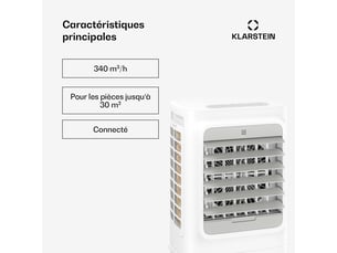Rafraîchisseur d'air KLARSTEIN  - 50 watts 3 vitesse(s)