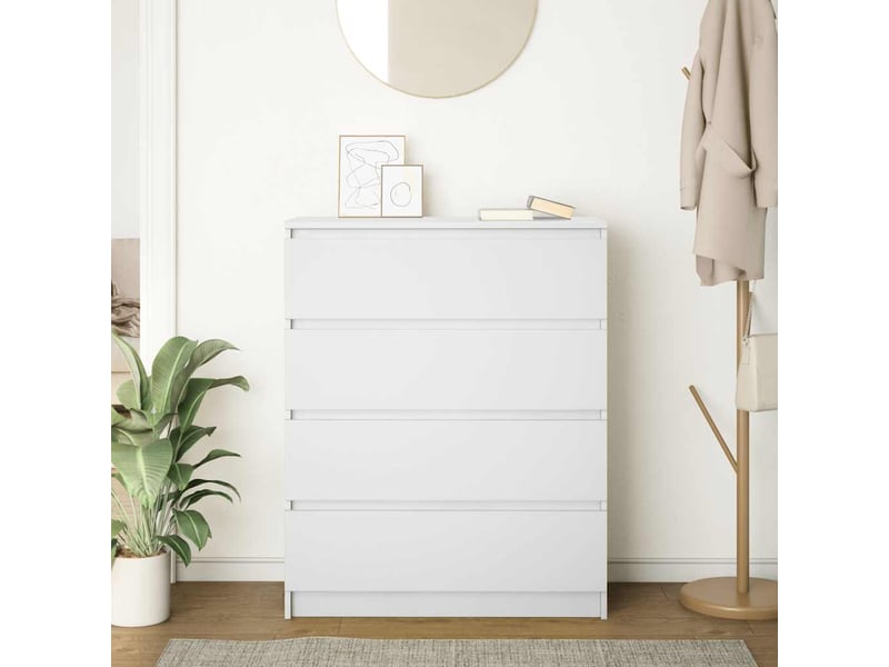  Buffet - bahut - meuble de rangement blanc 80x35x99 cm bois d’ingénierie  - Conforama C
