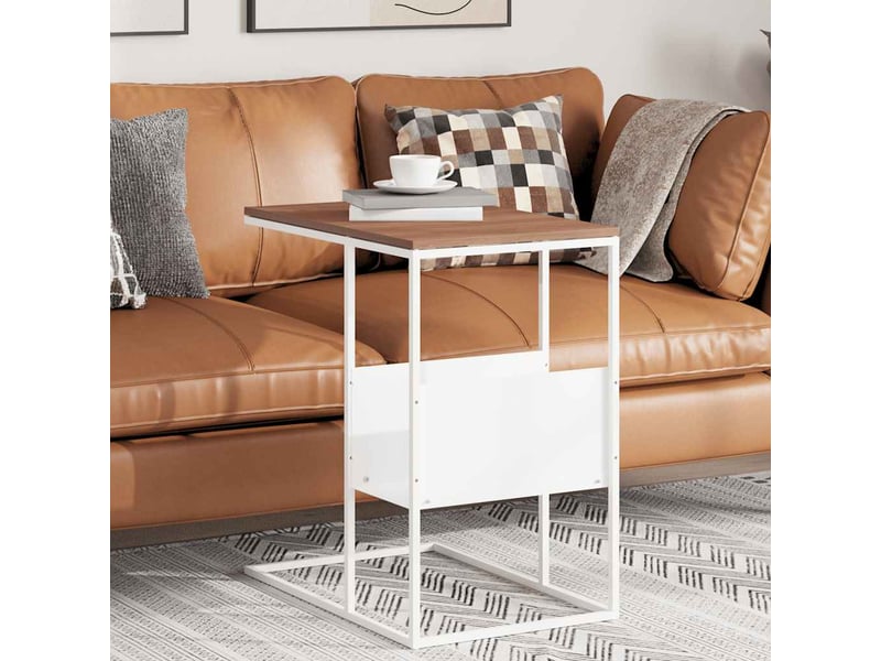  Table d'appoint | bout de canapé table basse marron 55x36x59,5 cm bois d'ingénierie shl1185  - Conforama B