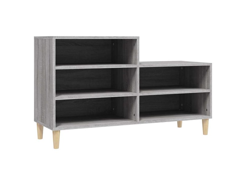  Armoire à chaussures sonoma gris 102x36x60 cm bois d'ingénierie shl9028  - Conforama A