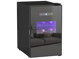 Cave à vin, 15 bouteilles, 39l, réfrigérateur pour boissons, température réglable 8-18℃, éclairage led