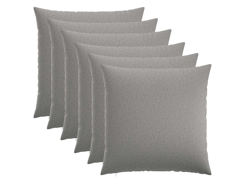  Lot de 6 housses de coussin heerlen gris nuage 65 x 65 cm tissu cf49656  - Conforama B