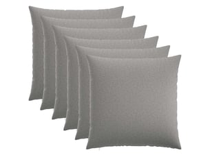 Lot de 6 housses de coussin heerlen gris nuage 65 x 65 cm tissu cf49656