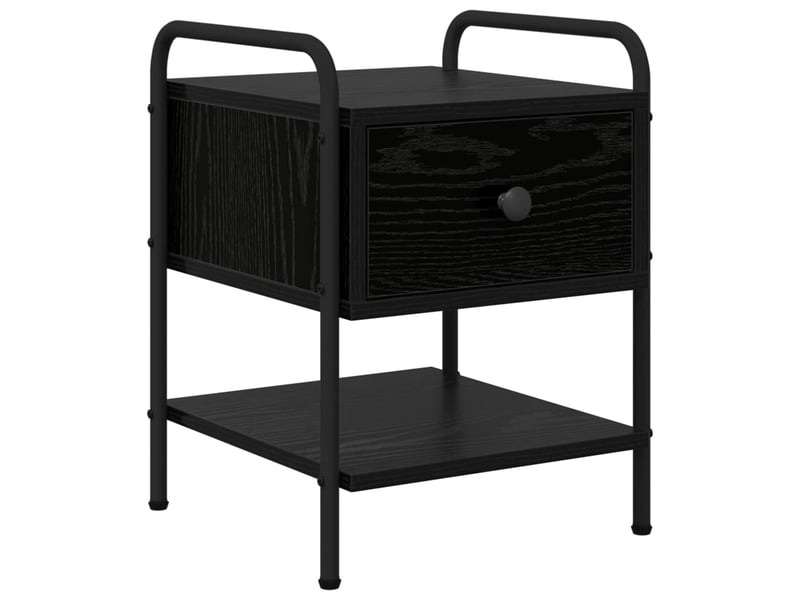 Table de chevet - cabinet de chevet - table de nuit 2 pc chêne noir bois d'ingénierie - Conforama C