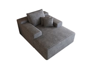 Canapé droit fixe <strong></strong> <strong></strong> 1 place Tissu gris