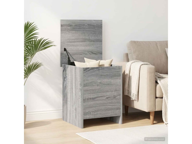 Coffre de rangement avec stockage sonoma gris 40x40x50 cm - Conforama B
