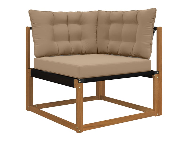  Coussin de canapé d'extérieur, coussin de chaise polyester taupe 68,5 x 68,5 cm cf54164  - Conforama C