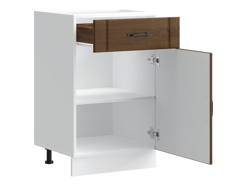 Meuble de rangement, armoire de cuisine lucca chêne marron bois ingénierie shl9545 - Conforama D