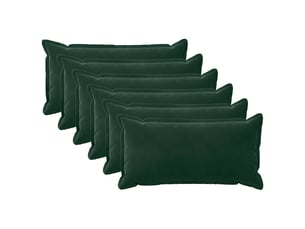 Lot de 6 coussins avec oreiller, coussins décoratifs houten vert foncé fløjl cf51286