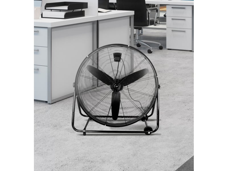  Ventilateur industriel fabrilamp vendaval 360 w noir 3 vitesses ø 87 cm orientable sur roulettes 181471009 - Conforama C
